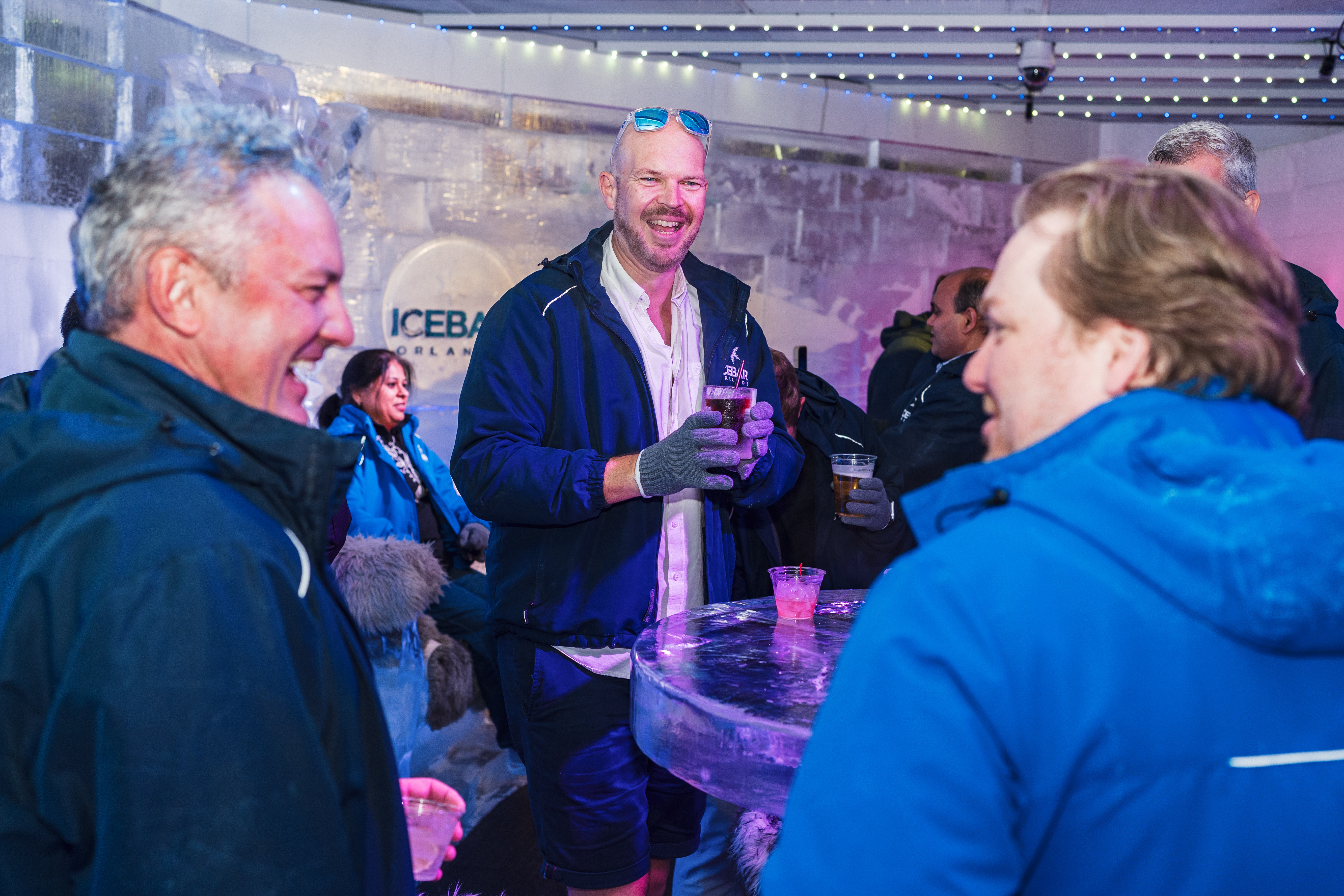 Icebar laughing